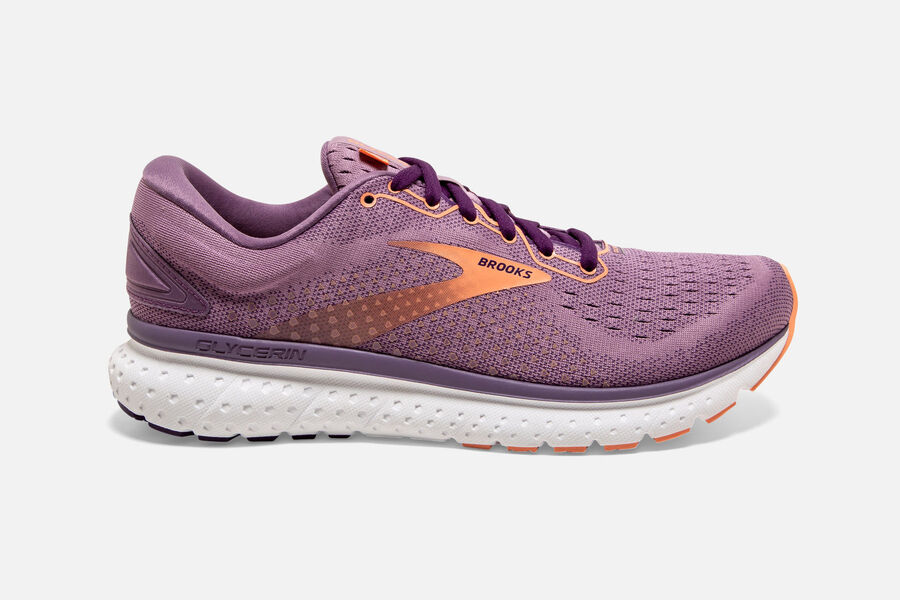 Brooks Glycerin 18 Road Running Shoes Womens Purple 372918-JRS